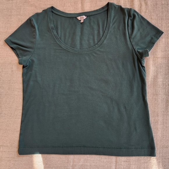 Reitmans Scoop Neck T-Shirt - Pine Green - Size XL - EUC - Picture 2 of 7